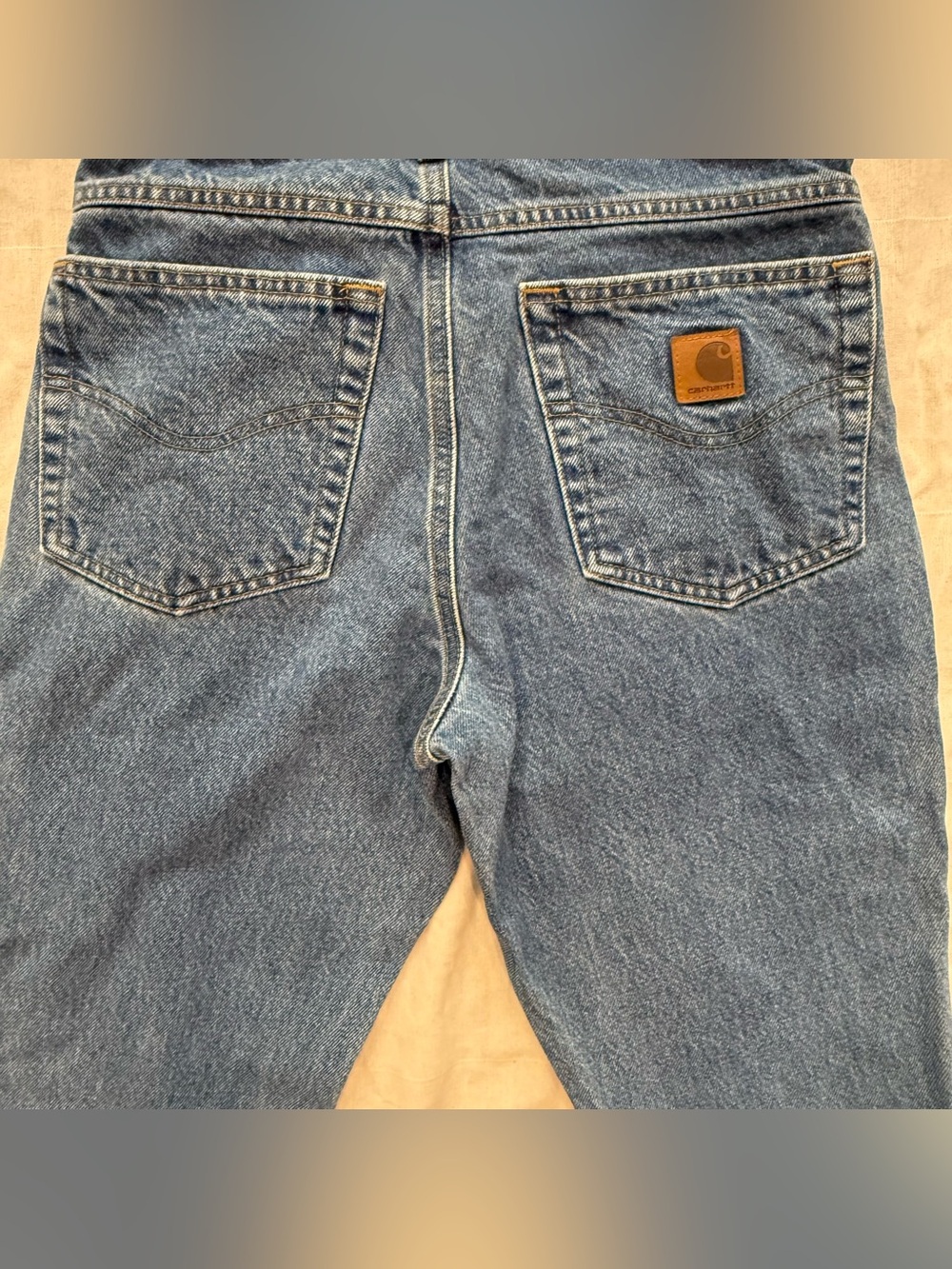 Carhartt Men's Light Blue Relaxed Fit Denim Jeans 29 X 30 Womens Cotton